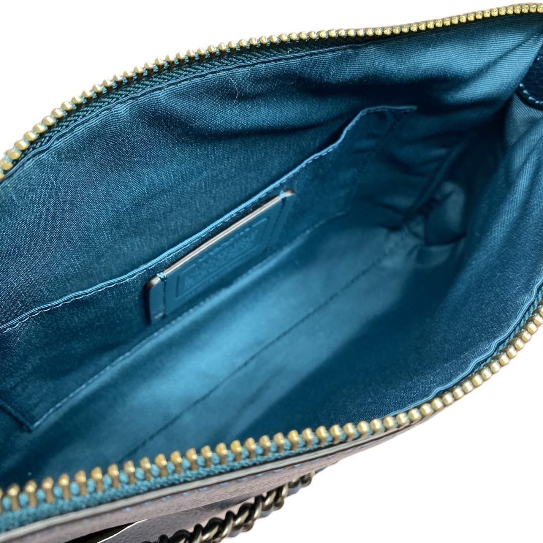 コーチＣＯＡＣＨ/メタリックブルーレザー2ウェイショルダーバッグ