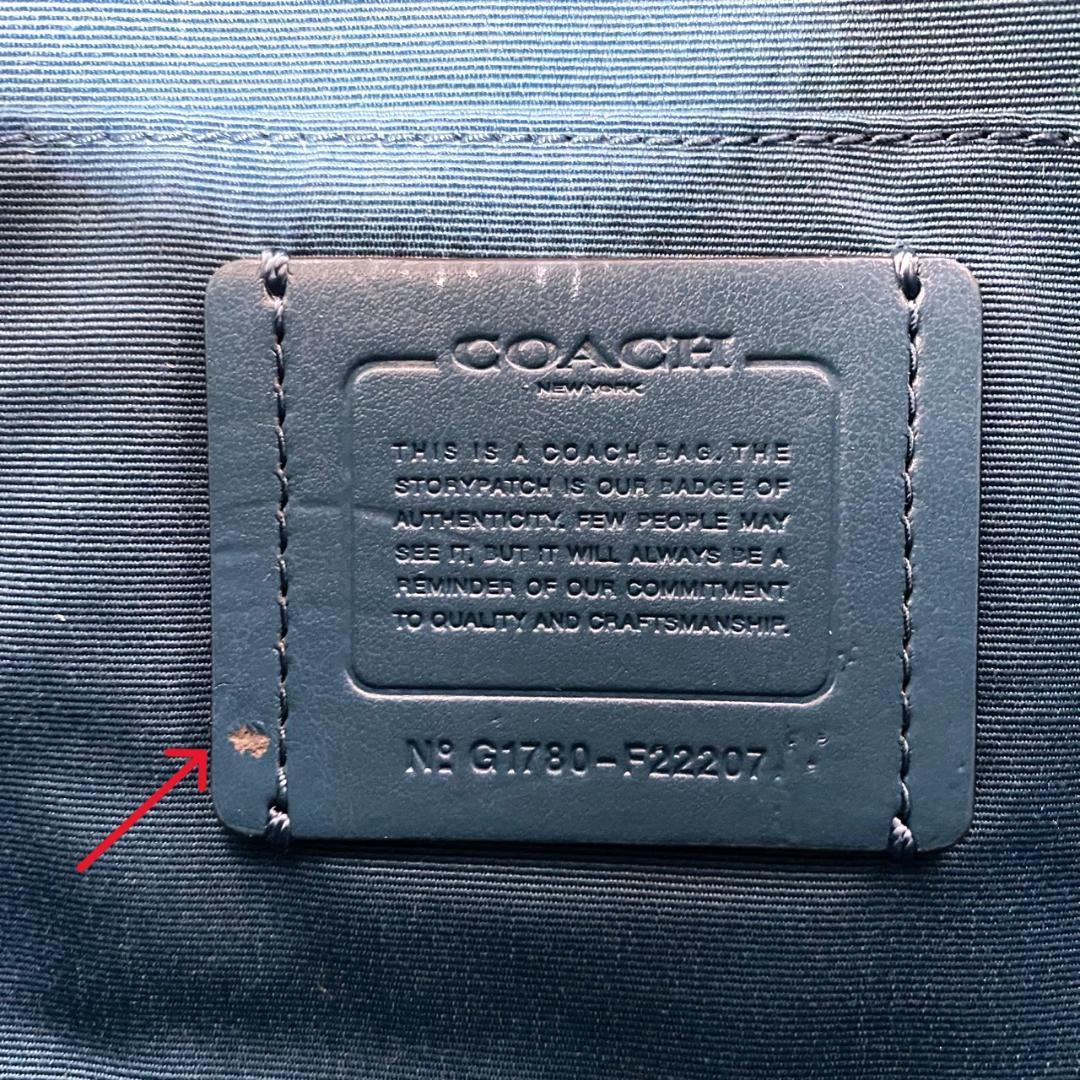 コーチＣＯＡＣＨ/メタリックブルーレザー2ウェイショルダーバッグ