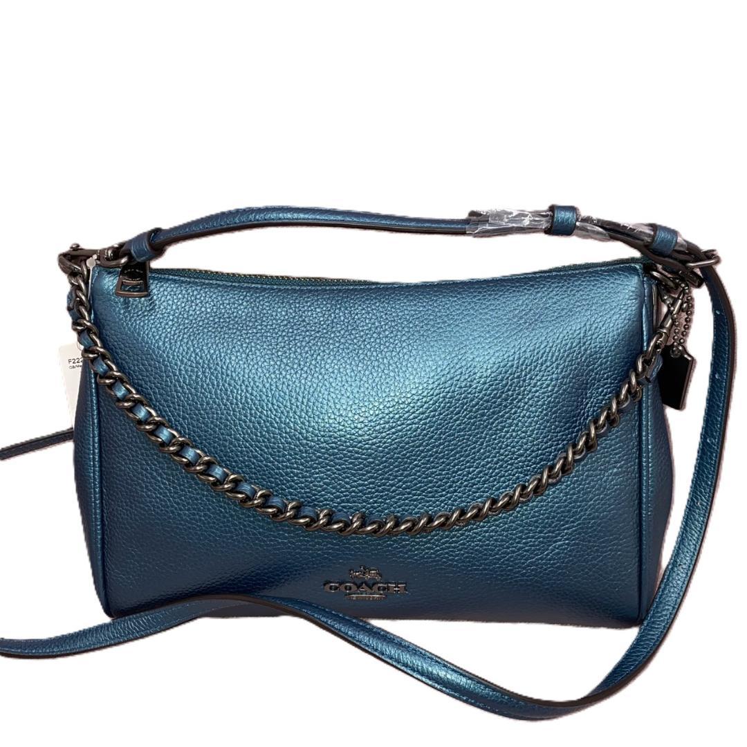 コーチＣＯＡＣＨ/メタリックブルーレザー2ウェイショルダーバッグ