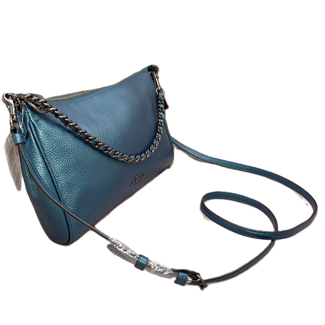 コーチＣＯＡＣＨ/メタリックブルーレザー2ウェイショルダーバッグ