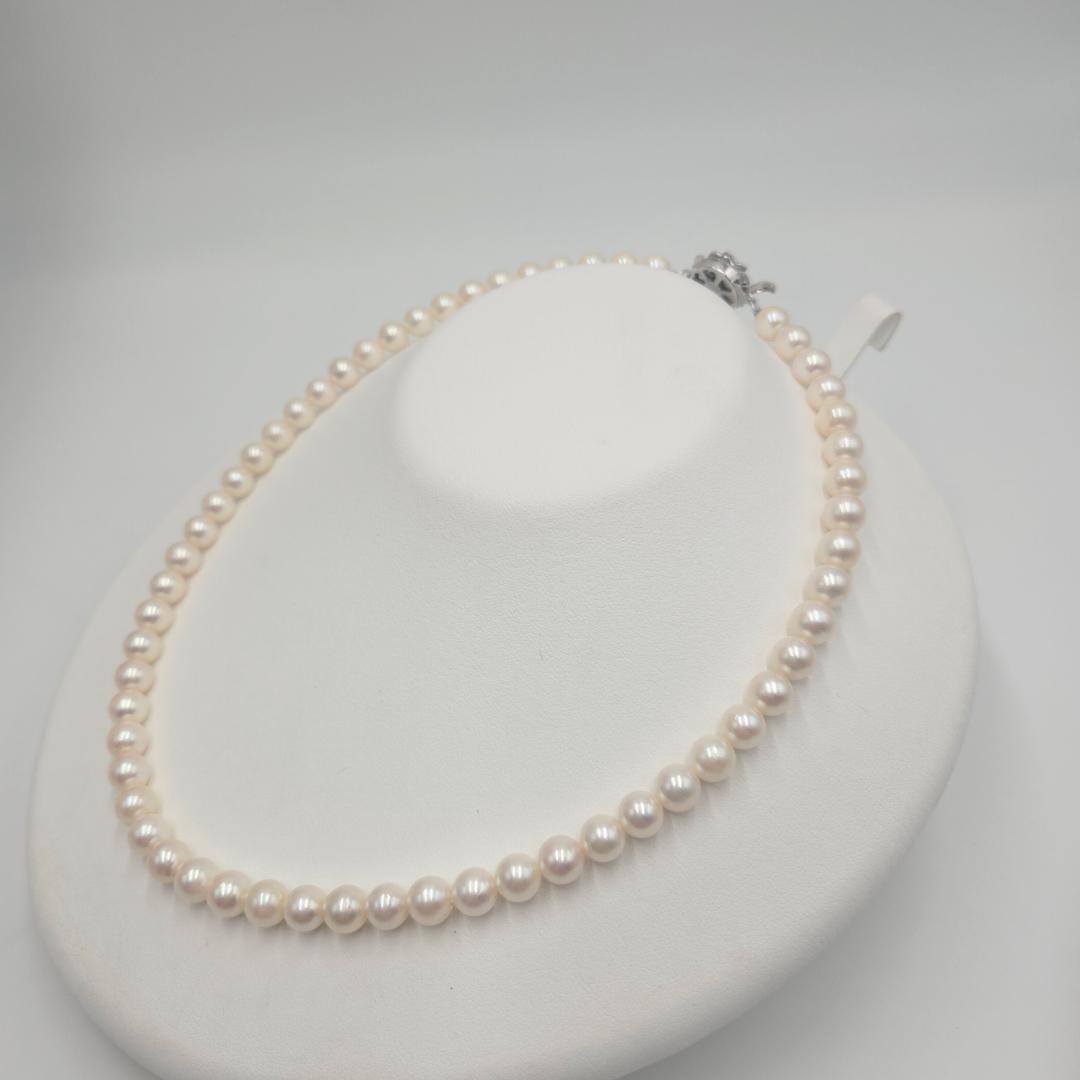 アコヤ あこやパール 本真珠 ネックレス akoya Perl silver