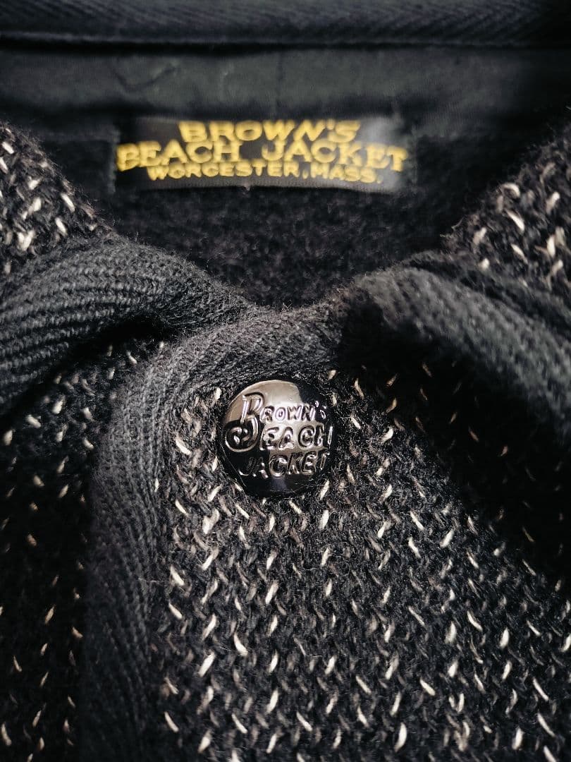 美品 ブラウンビーチ カバーオール 40 ファースト ブラック ゴマ塩