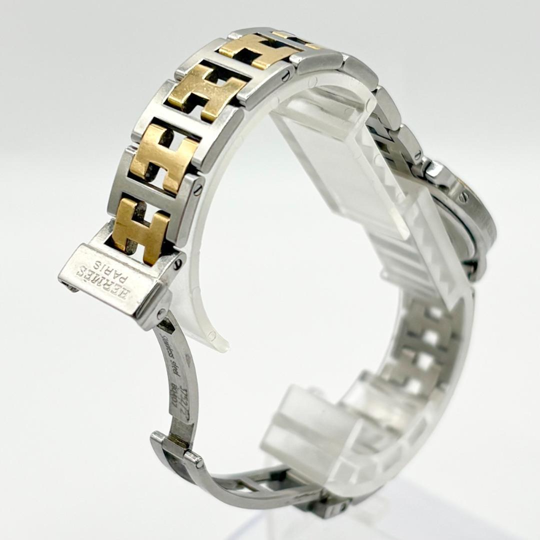 325●美品● HERMES エルメス クリッパー CL4.220 アイボリー