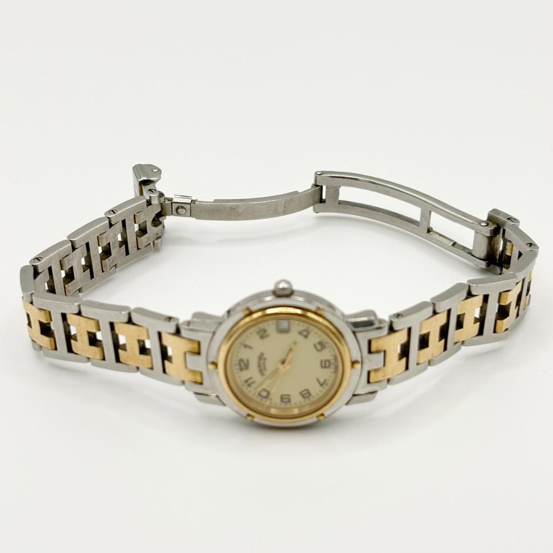 325●美品● HERMES エルメス クリッパー CL4.220 アイボリー