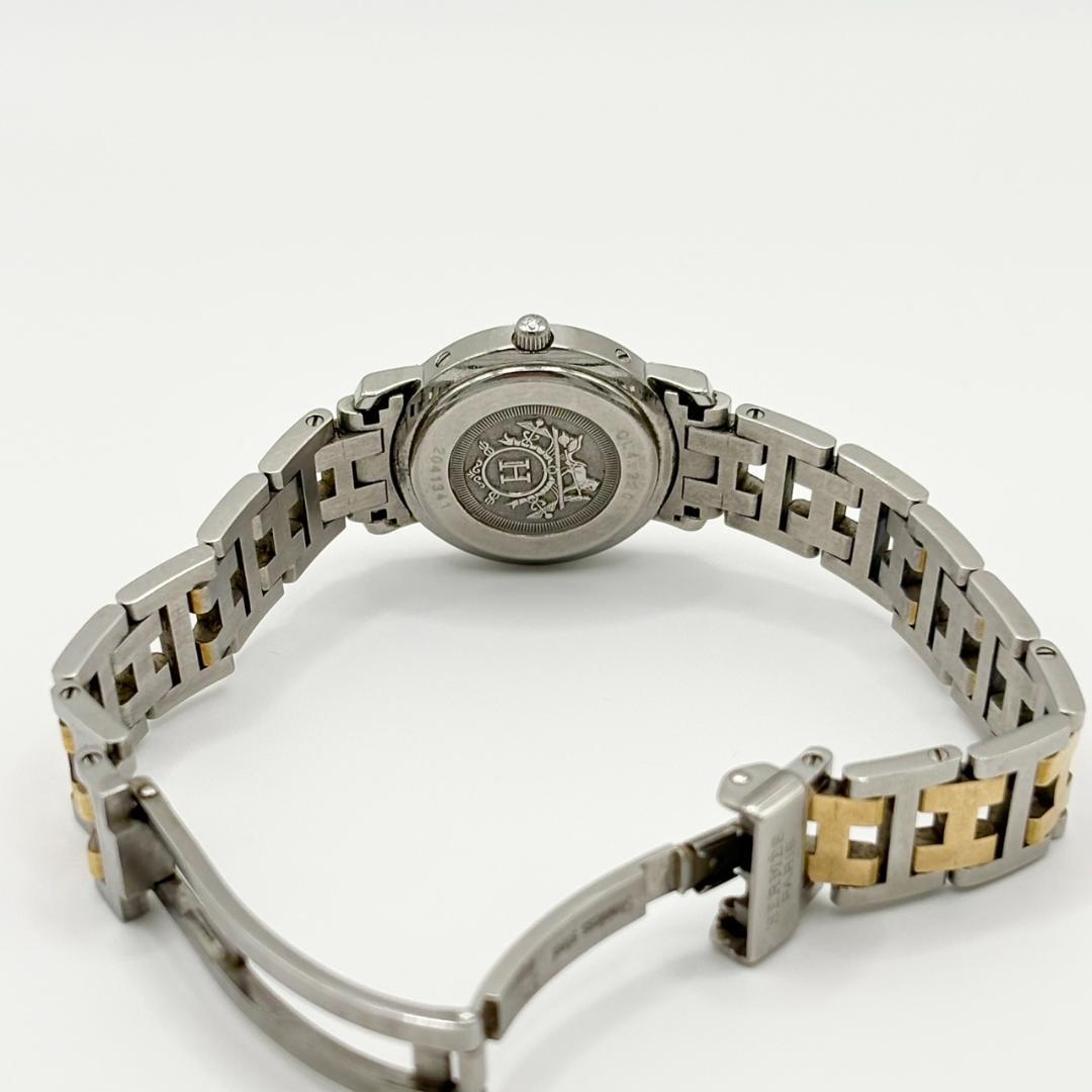 325●美品● HERMES エルメス クリッパー CL4.220 アイボリー