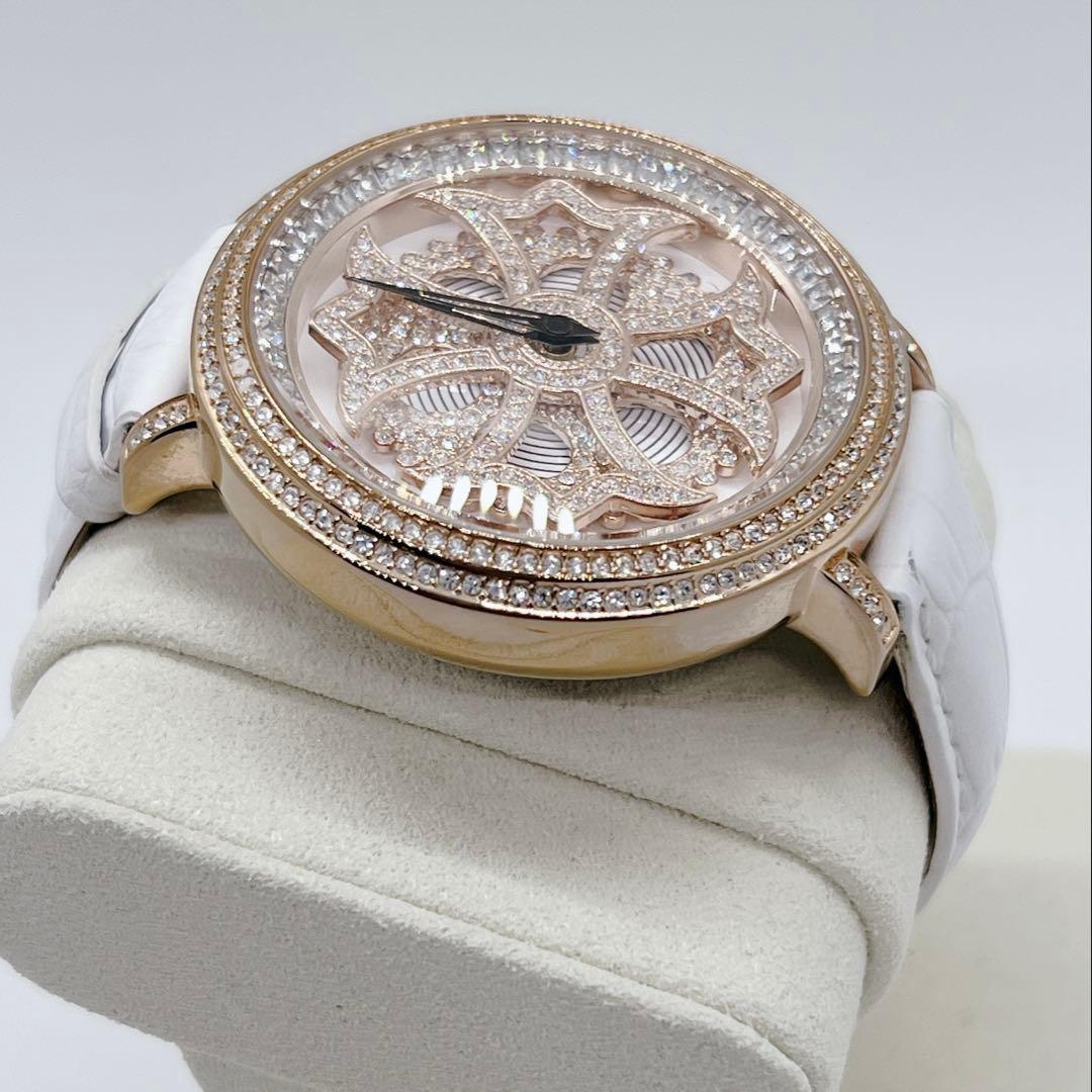 美品✨新品電池　BRILLAMICO 腕時計　ストーン　ピンクゴールド