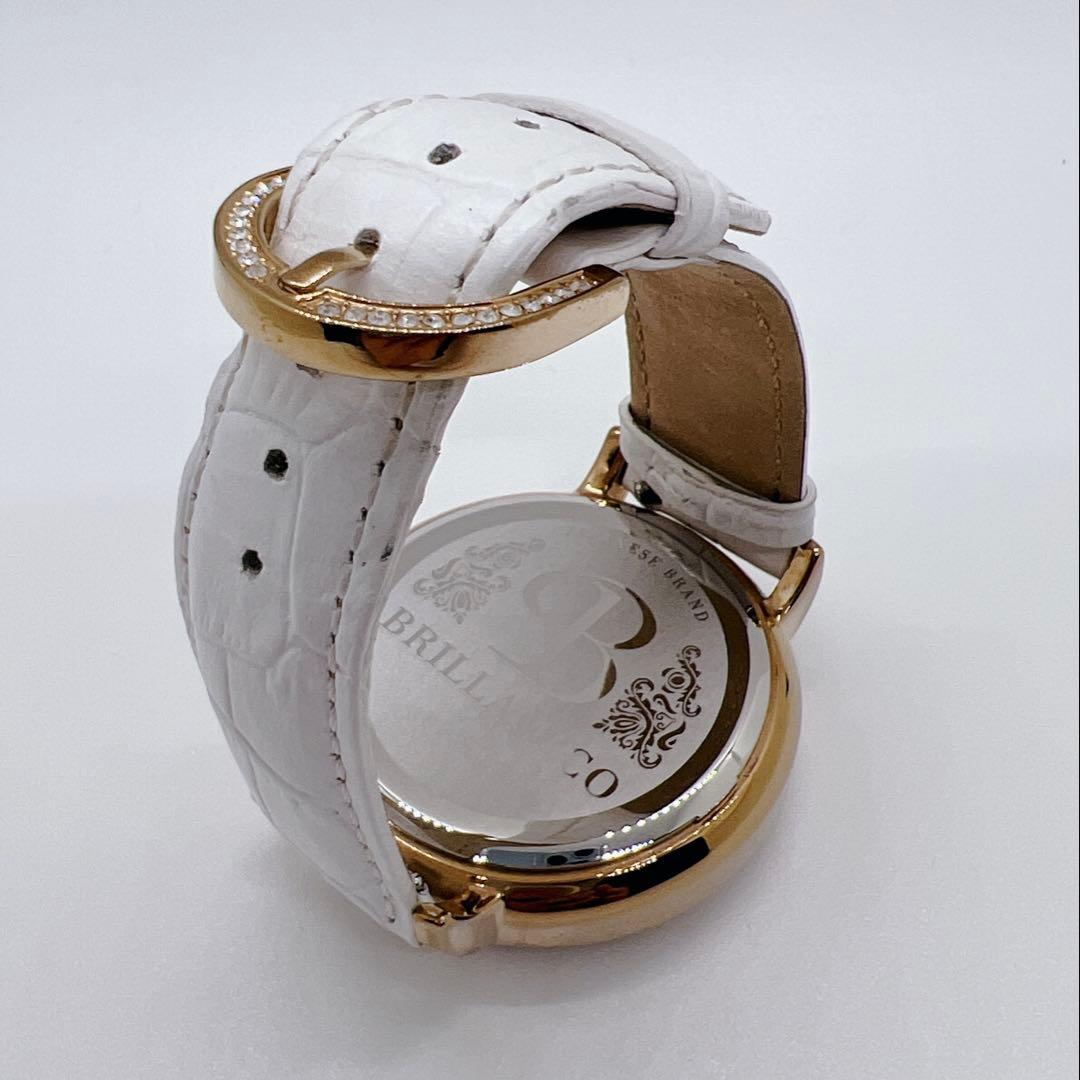 美品✨新品電池　BRILLAMICO 腕時計　ストーン　ピンクゴールド