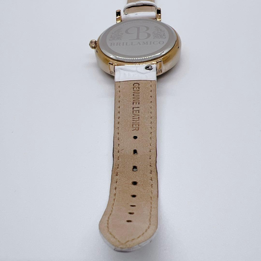 美品✨新品電池　BRILLAMICO 腕時計　ストーン　ピンクゴールド