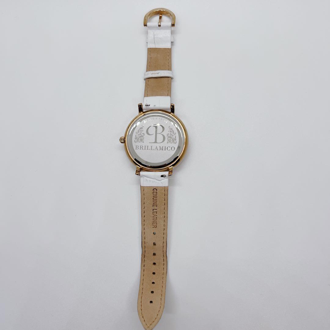 美品✨新品電池　BRILLAMICO 腕時計　ストーン　ピンクゴールド