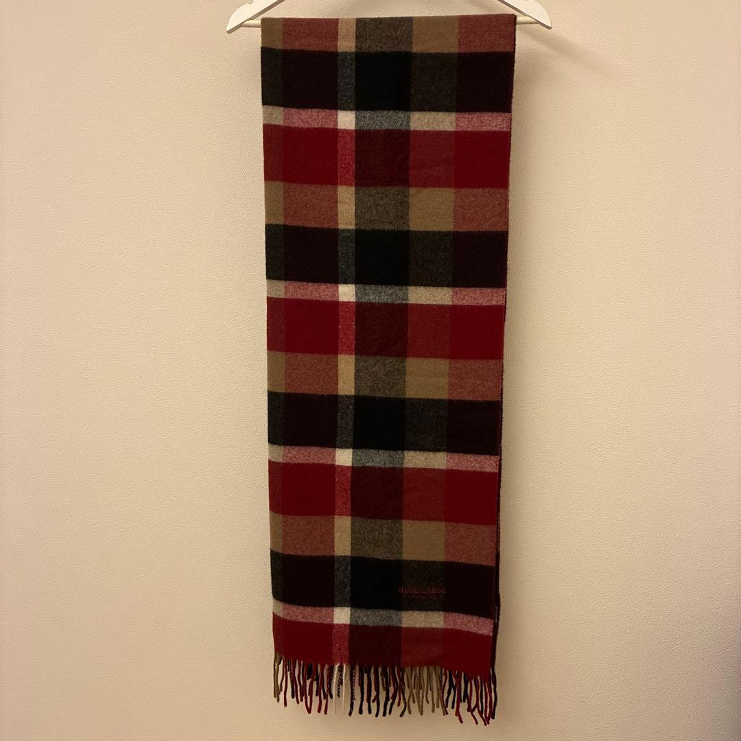 【カシミヤ100%！】【未使用品！】BLUE LABELウォッシャブルマフラー