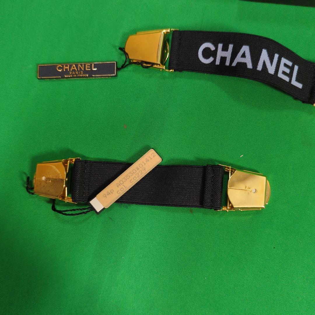 シャネル アームバンド ヴィンテージ ブラック ゴールド