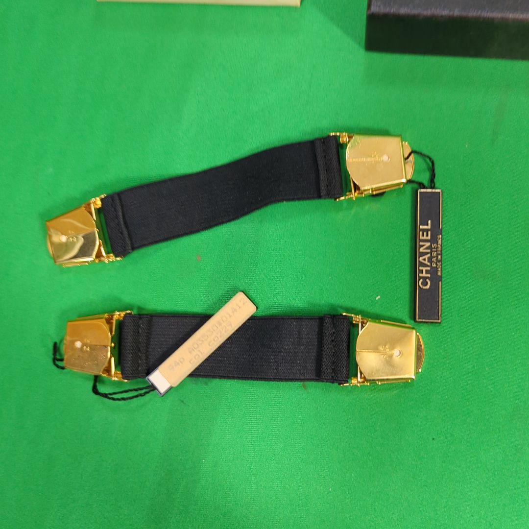 シャネル アームバンド ヴィンテージ ブラック ゴールド