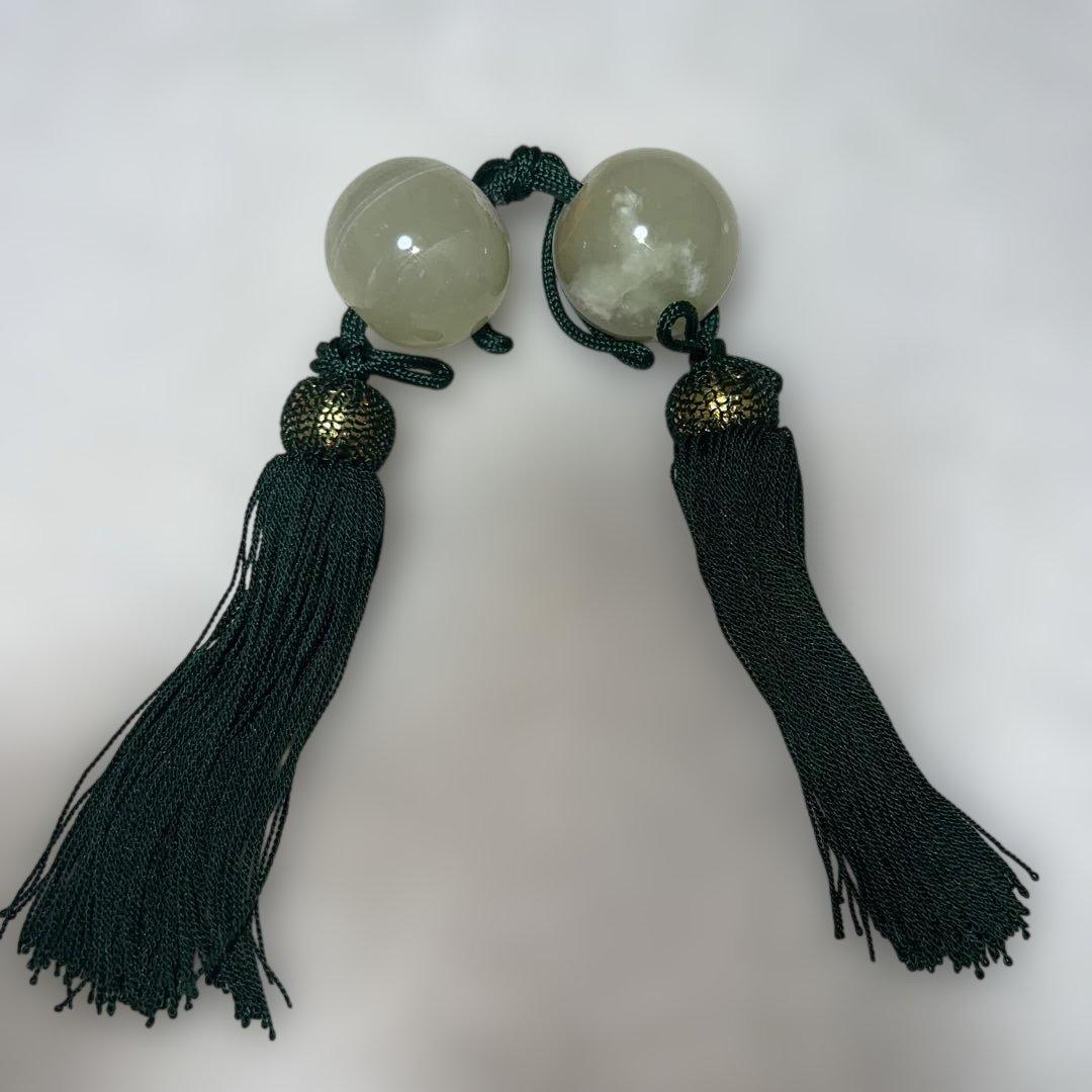 高級美石　**風鎮（ふうちん）一対（2点セット）**