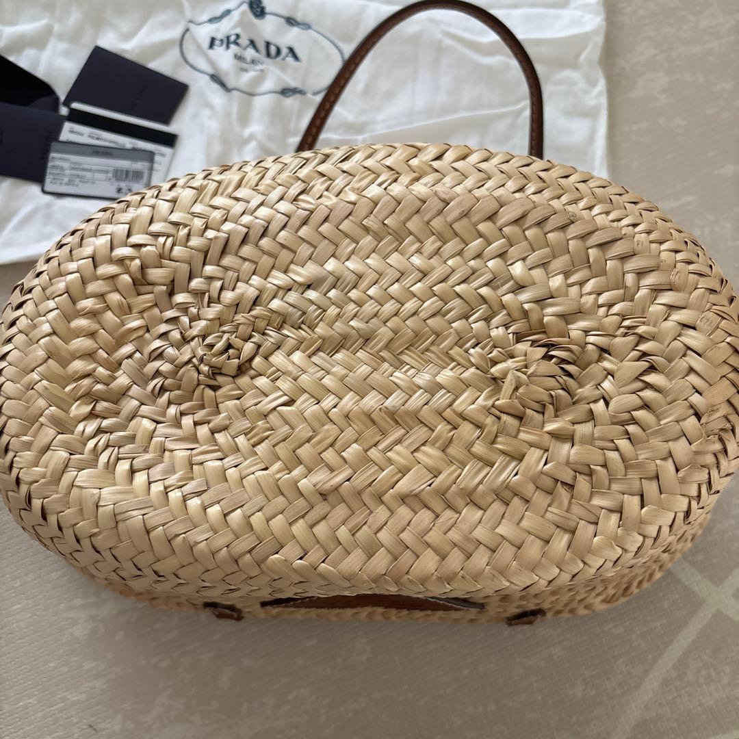 Prada ストロー かごバッグ 保存袋付き　プラダ　正規品