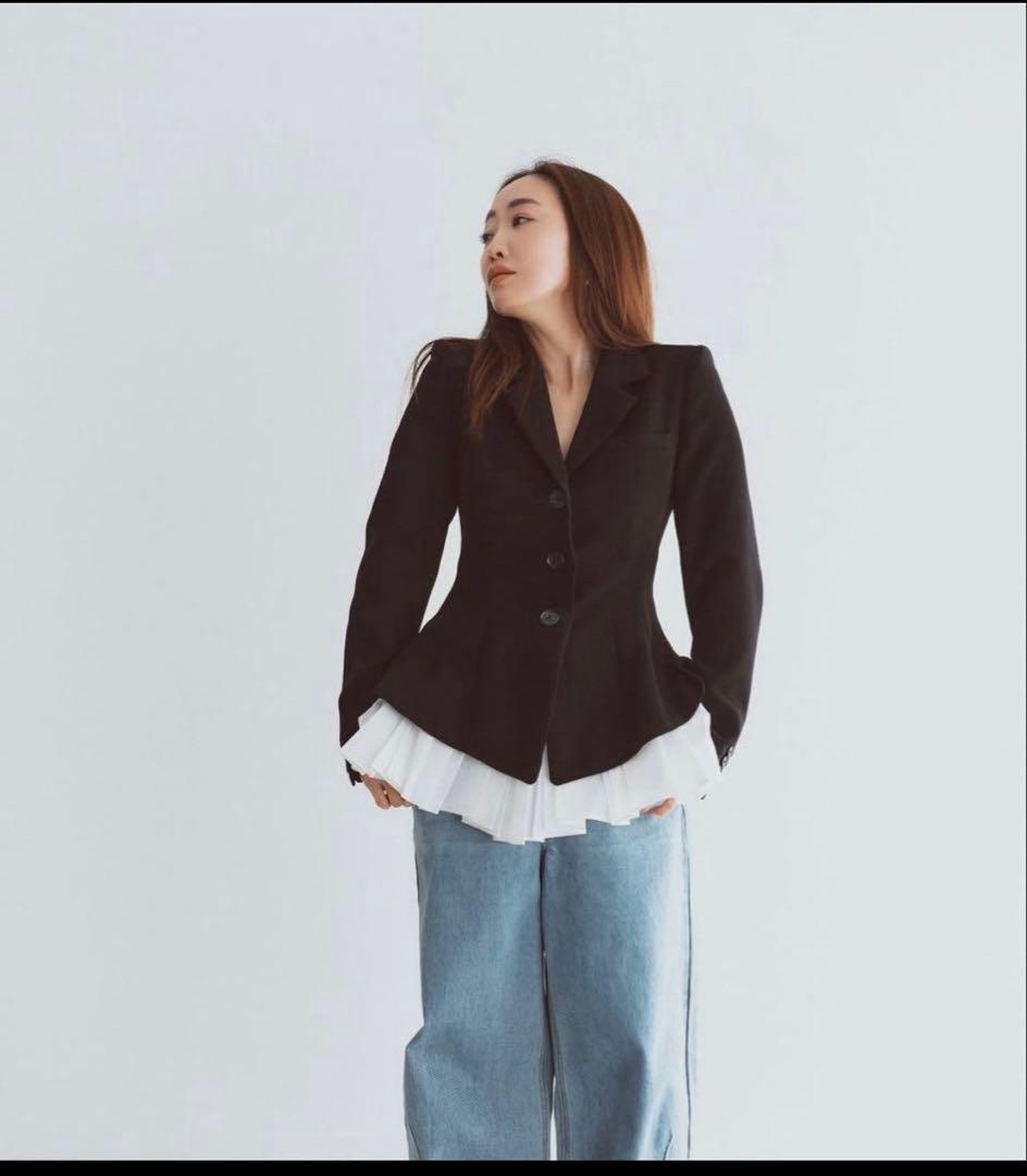 未使用級♡カデュネ　神崎恵　ペプラムジャケット　38 M テーラード　フリル