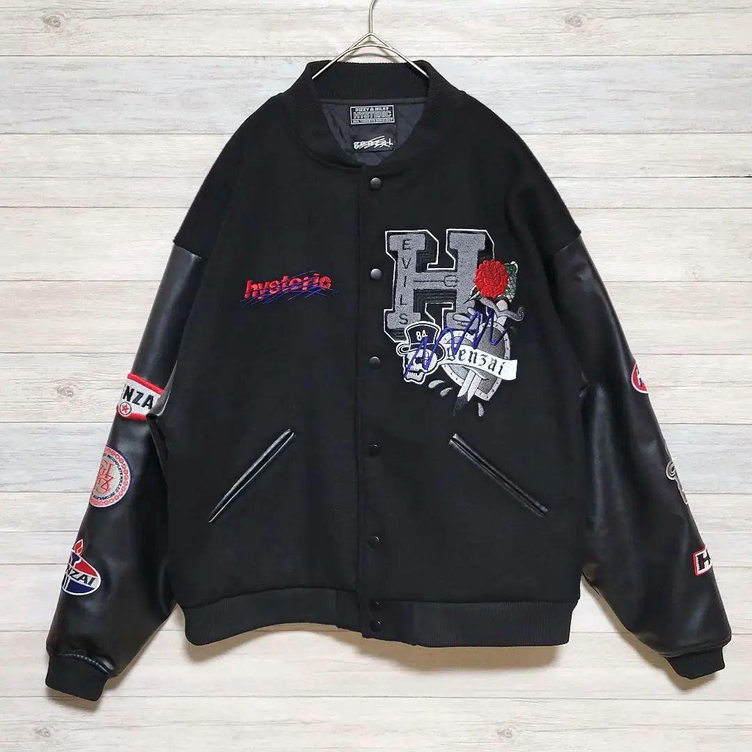 【美品L】HYSTERIC GLAMOUR genzai レザースタジャン 刺繍