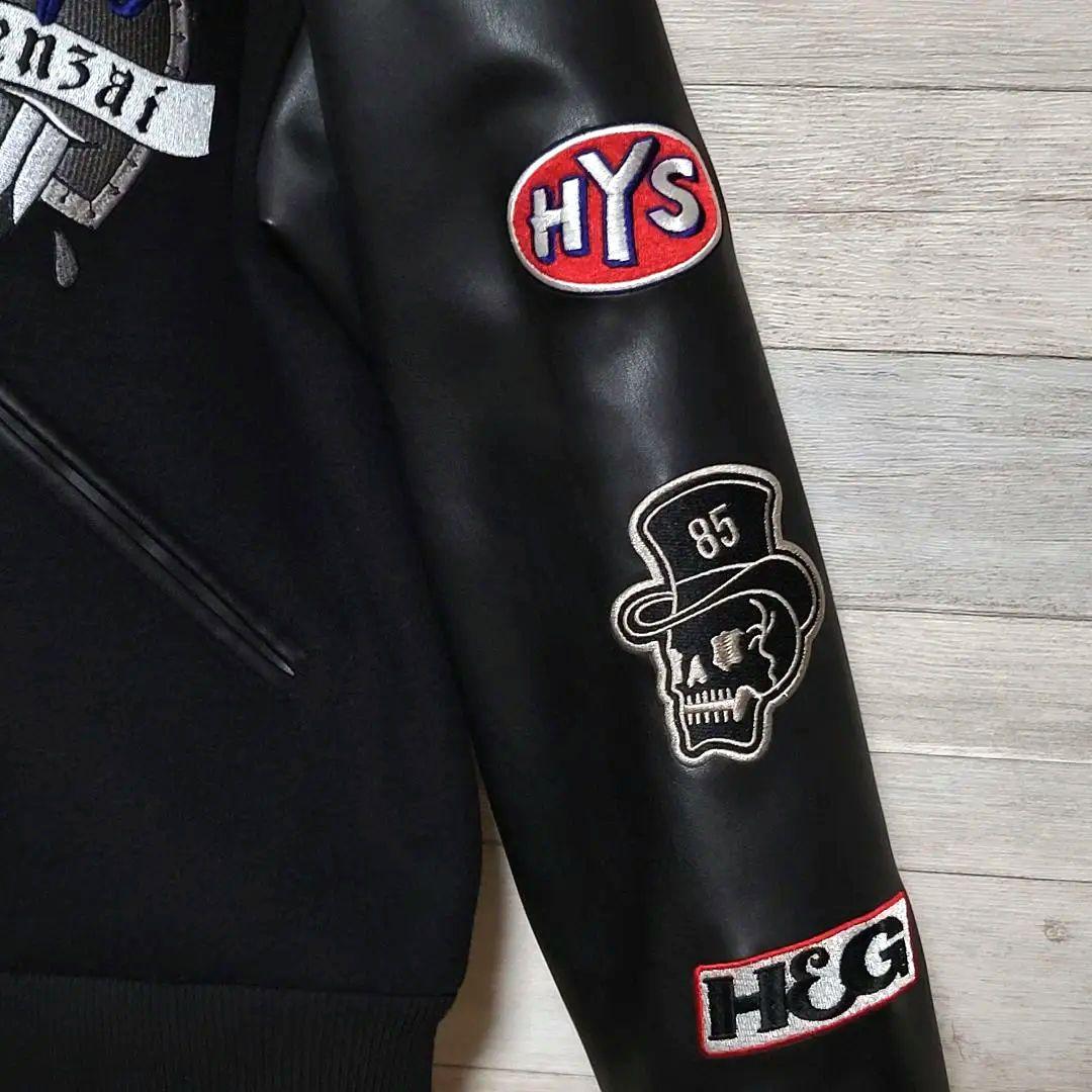 【美品L】HYSTERIC GLAMOUR genzai レザースタジャン 刺繍
