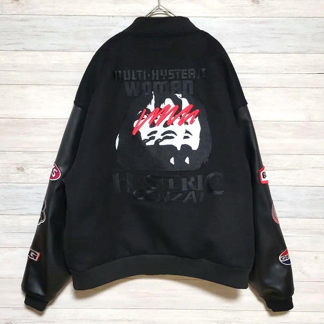 【美品L】HYSTERIC GLAMOUR genzai レザースタジャン 刺繍