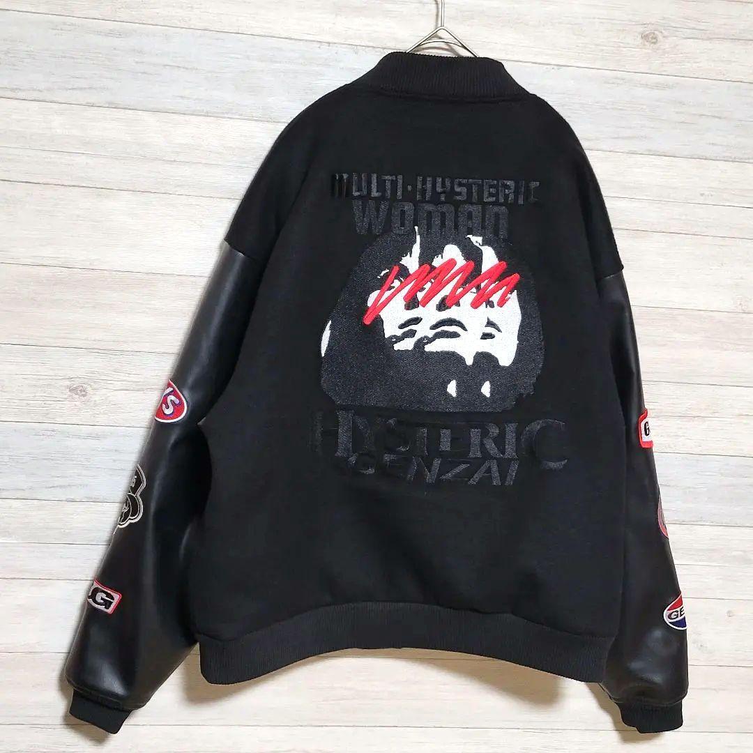 【美品L】HYSTERIC GLAMOUR genzai レザースタジャン 刺繍