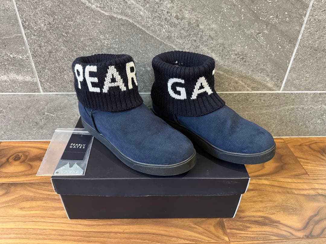 パーリーゲイツ　シューズ　ブーツ　ネイビー　24.５㎝