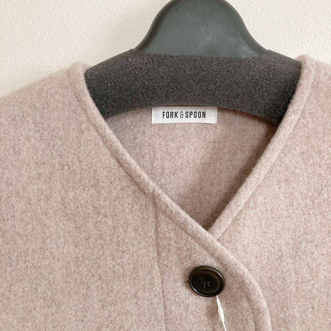 新品未使用！タグ付き　FORK&SPOONウールノーカラーコート