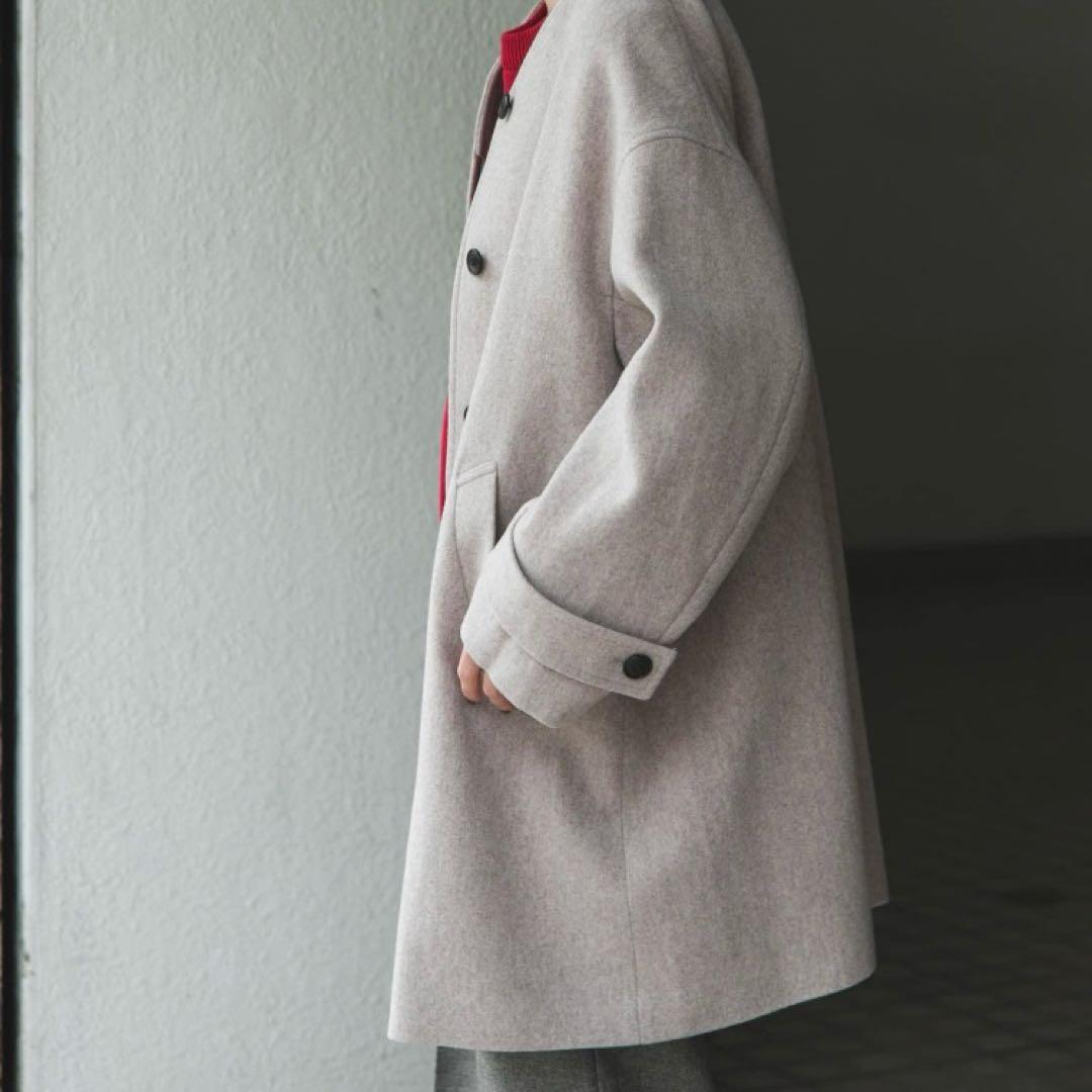 新品未使用！タグ付き　FORK&SPOONウールノーカラーコート