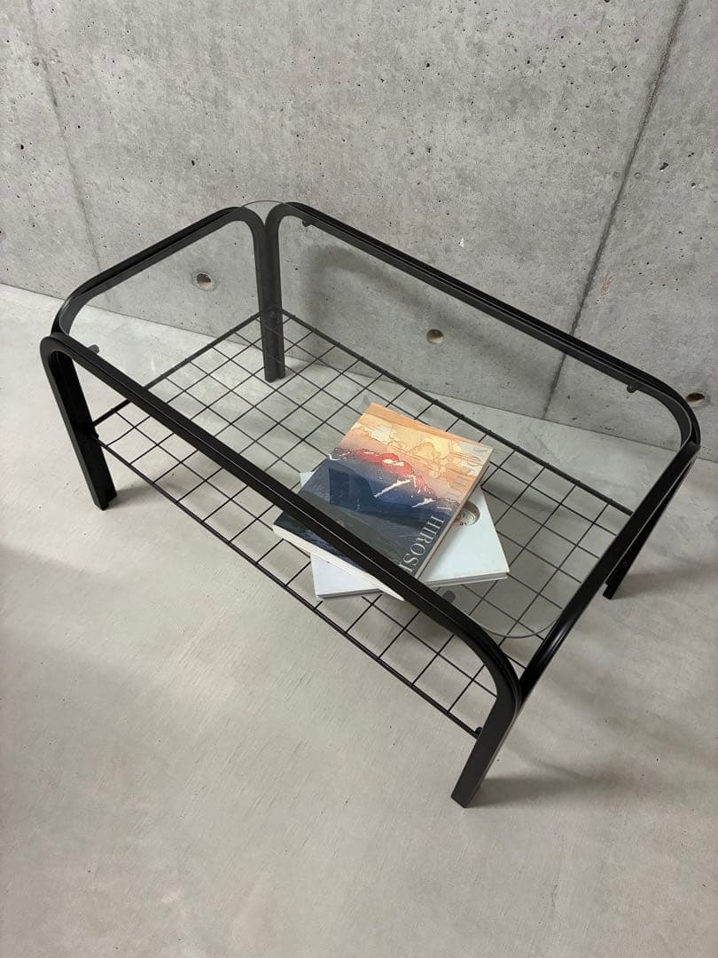 16日までの限定価格　ミッドセンチュリー　ガラステーブル　レトロ　スペースエイジ