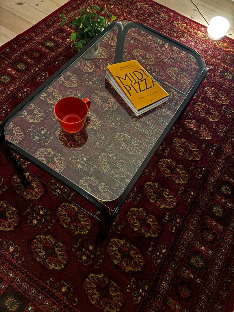 16日までの限定価格　ミッドセンチュリー　ガラステーブル　レトロ　スペースエイジ