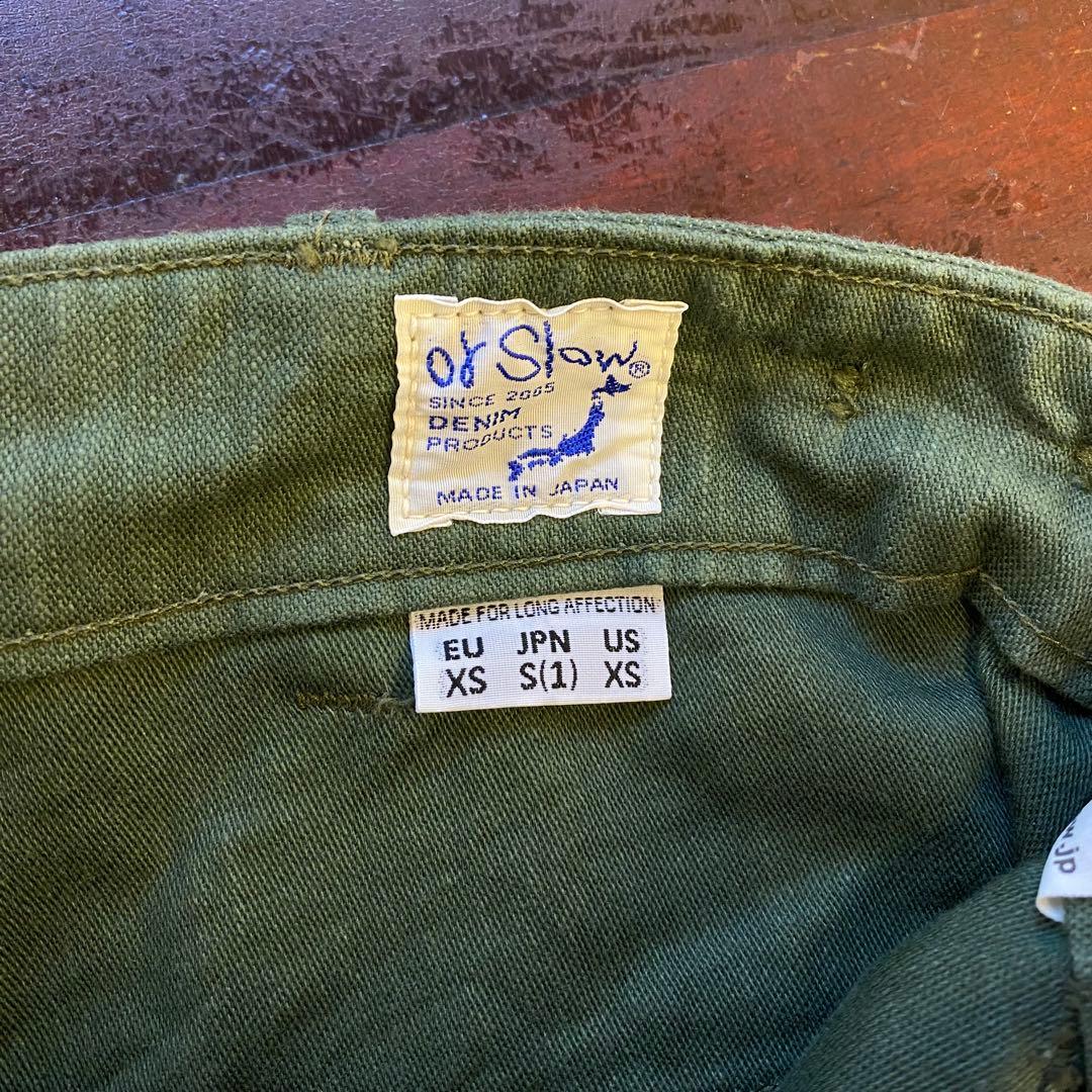 orSlow ベイカーパンツ　ファティーグ　ミリタリー　デニム　1 XS パンツ