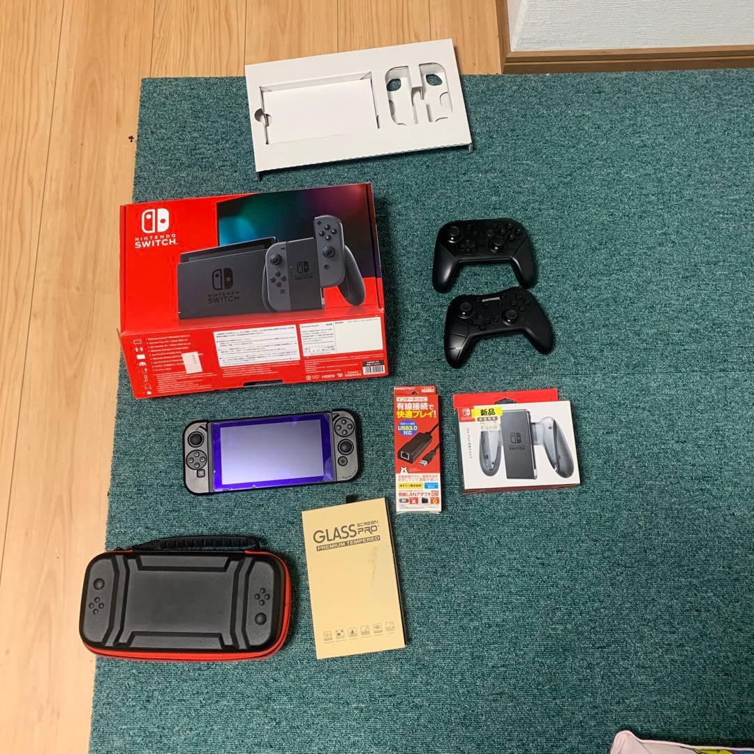 Nintendo Switch 本体 + コントローラー2個 SD 128gb