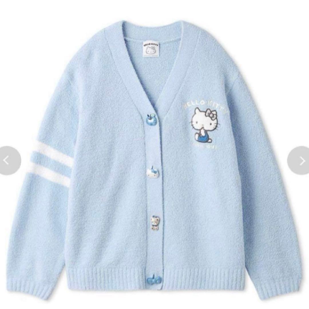 スナイデルホーム【極美品】キティ ニットカーディガン サックス ブルー