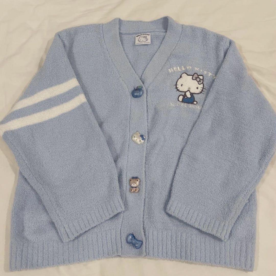 スナイデルホーム【極美品】キティ ニットカーディガン サックス ブルー