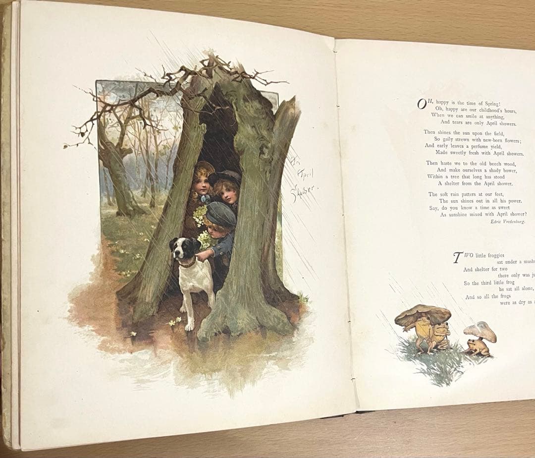 No.365 希少 古書 洋書 絵本 アンティーク ビクトリアン 詩集 児童書