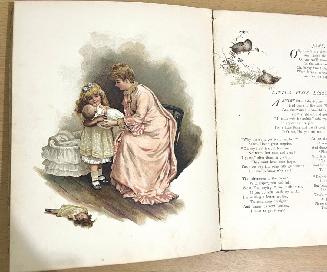 No.365 希少 古書 洋書 絵本 アンティーク ビクトリアン 詩集 児童書