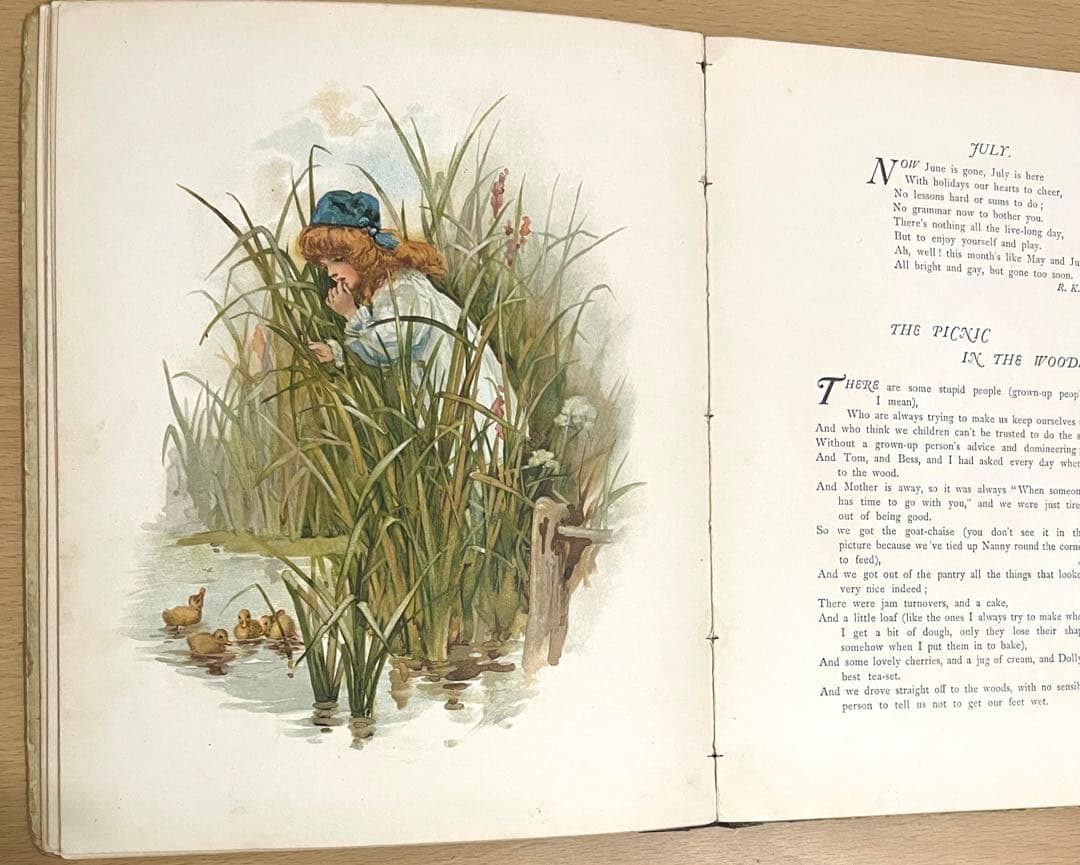 No.365 希少 古書 洋書 絵本 アンティーク ビクトリアン 詩集 児童書