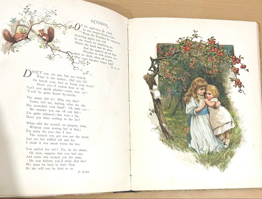 No.365 希少 古書 洋書 絵本 アンティーク ビクトリアン 詩集 児童書