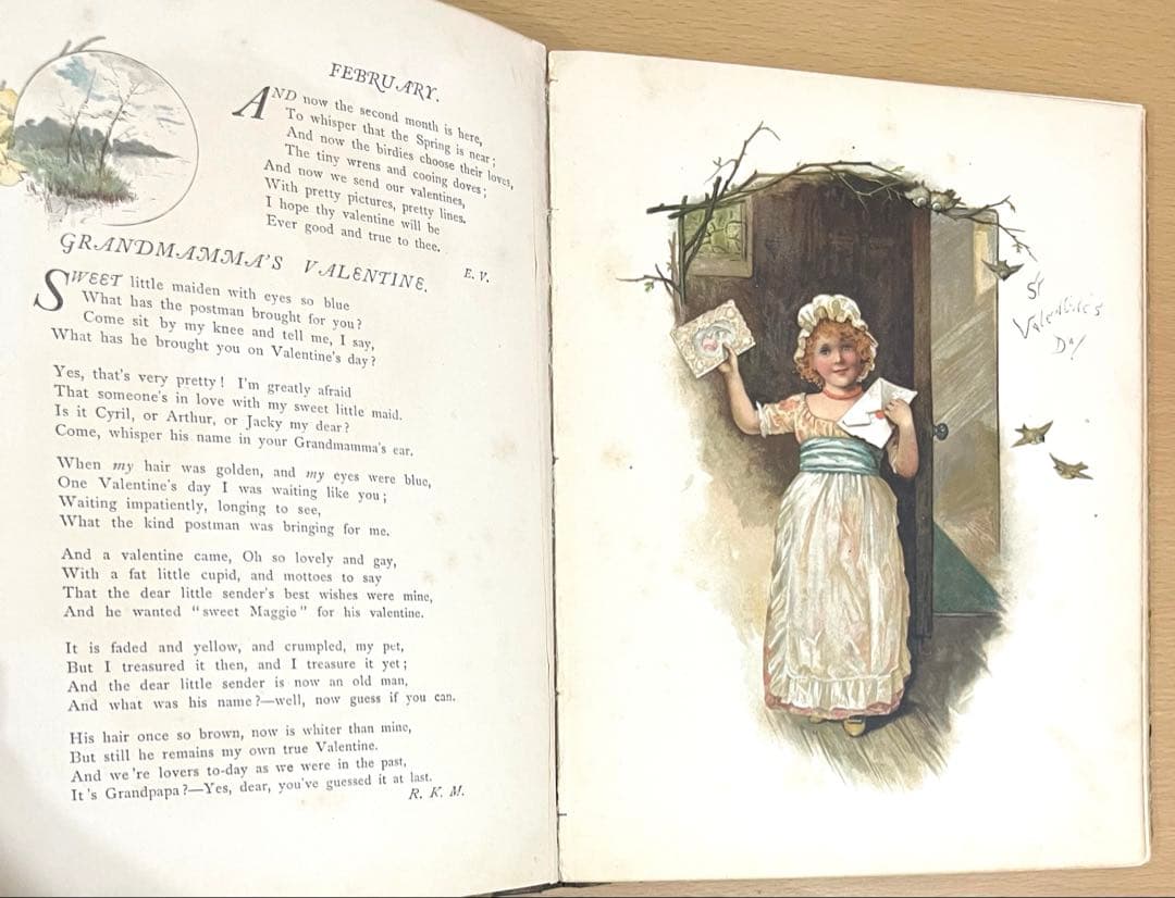 No.365 希少 古書 洋書 絵本 アンティーク ビクトリアン 詩集 児童書