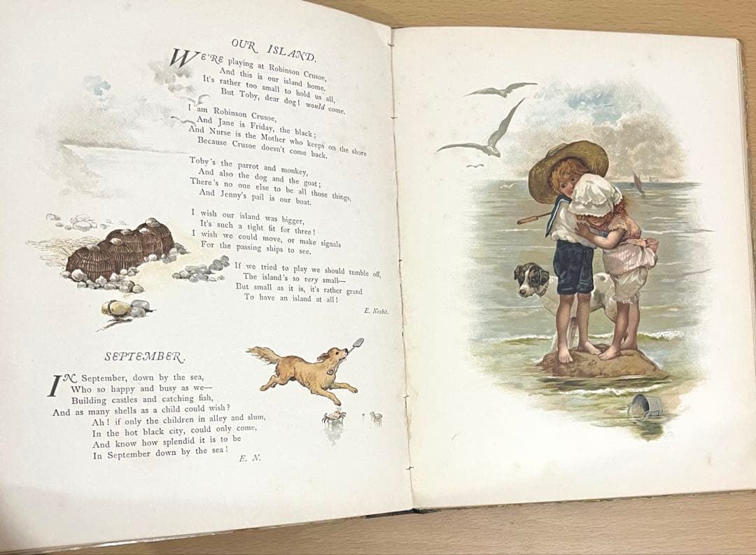 No.365 希少 古書 洋書 絵本 アンティーク ビクトリアン 詩集 児童書