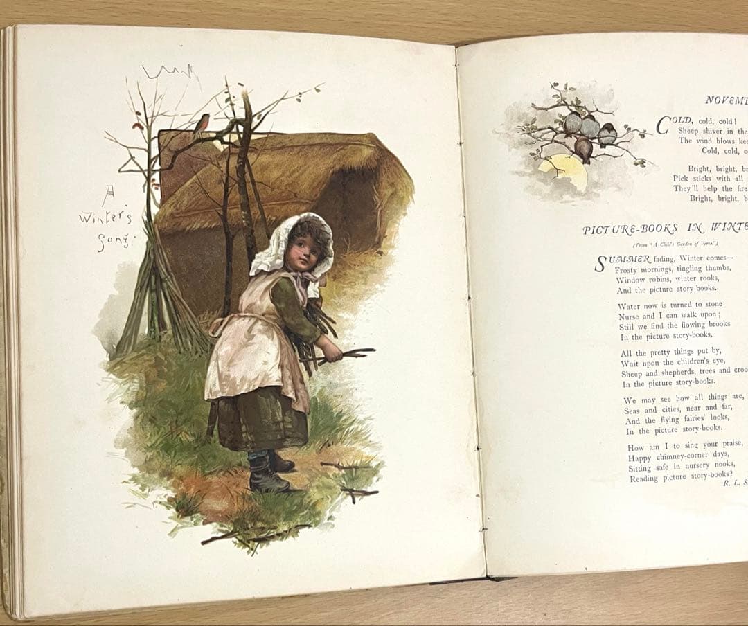 No.365 希少 古書 洋書 絵本 アンティーク ビクトリアン 詩集 児童書