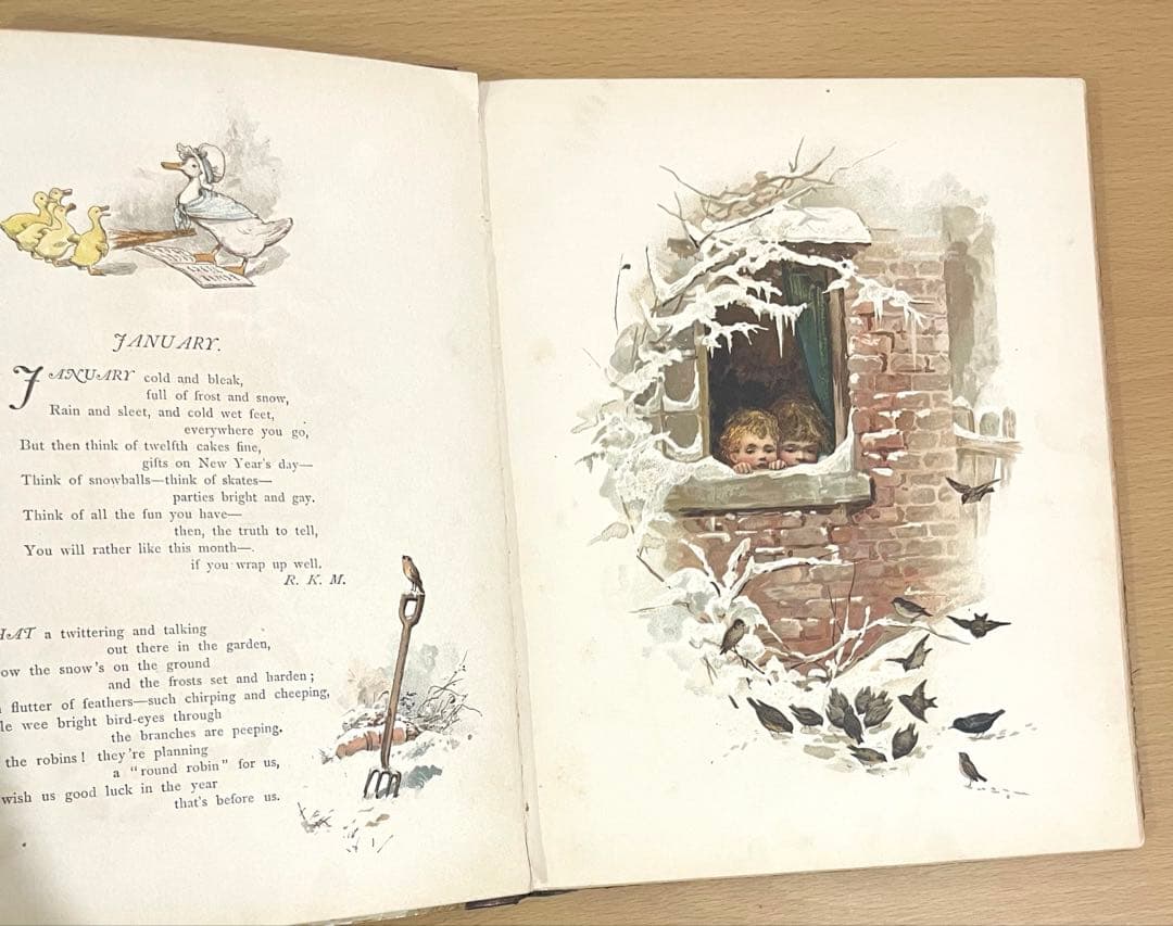 No.365 希少 古書 洋書 絵本 アンティーク ビクトリアン 詩集 児童書