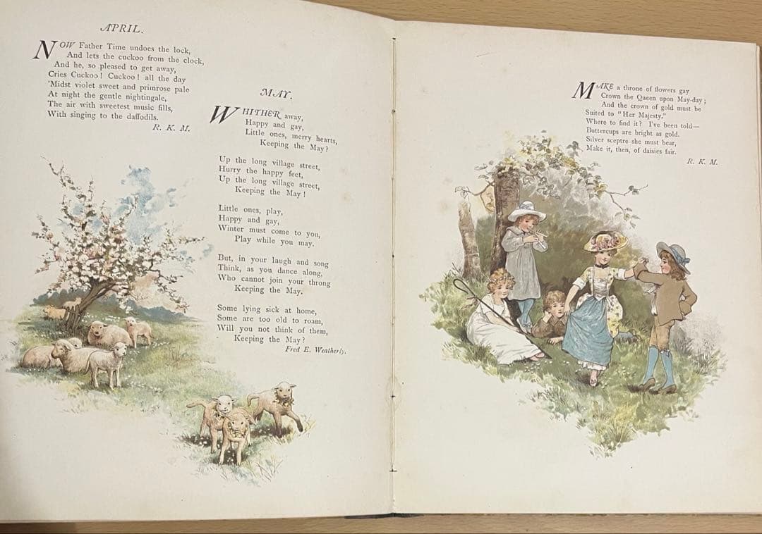 No.365 希少 古書 洋書 絵本 アンティーク ビクトリアン 詩集 児童書