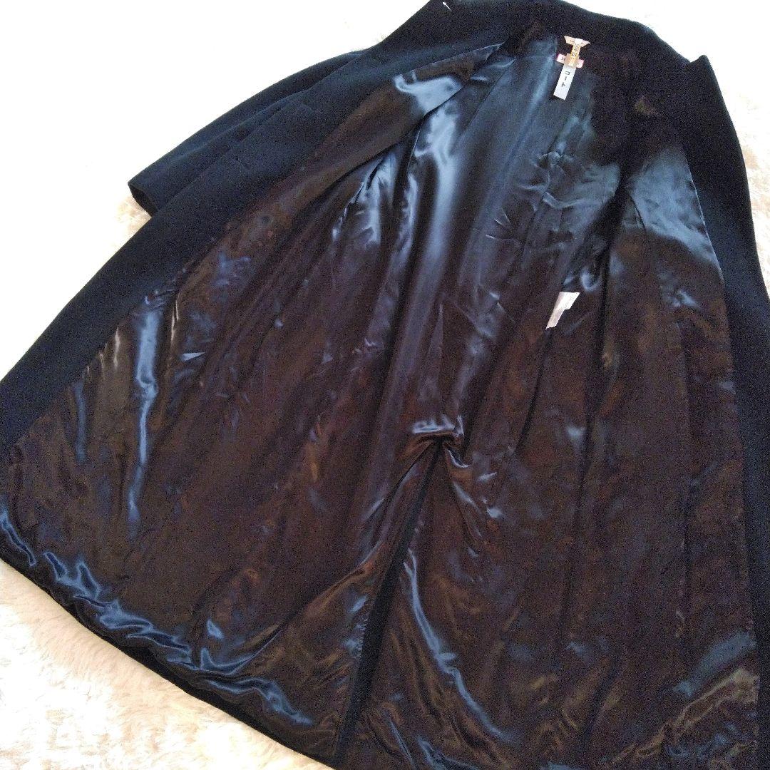 Max&Co　マックスアンドコー　ステンカラーコート　黒　アンゴラ混　ロング