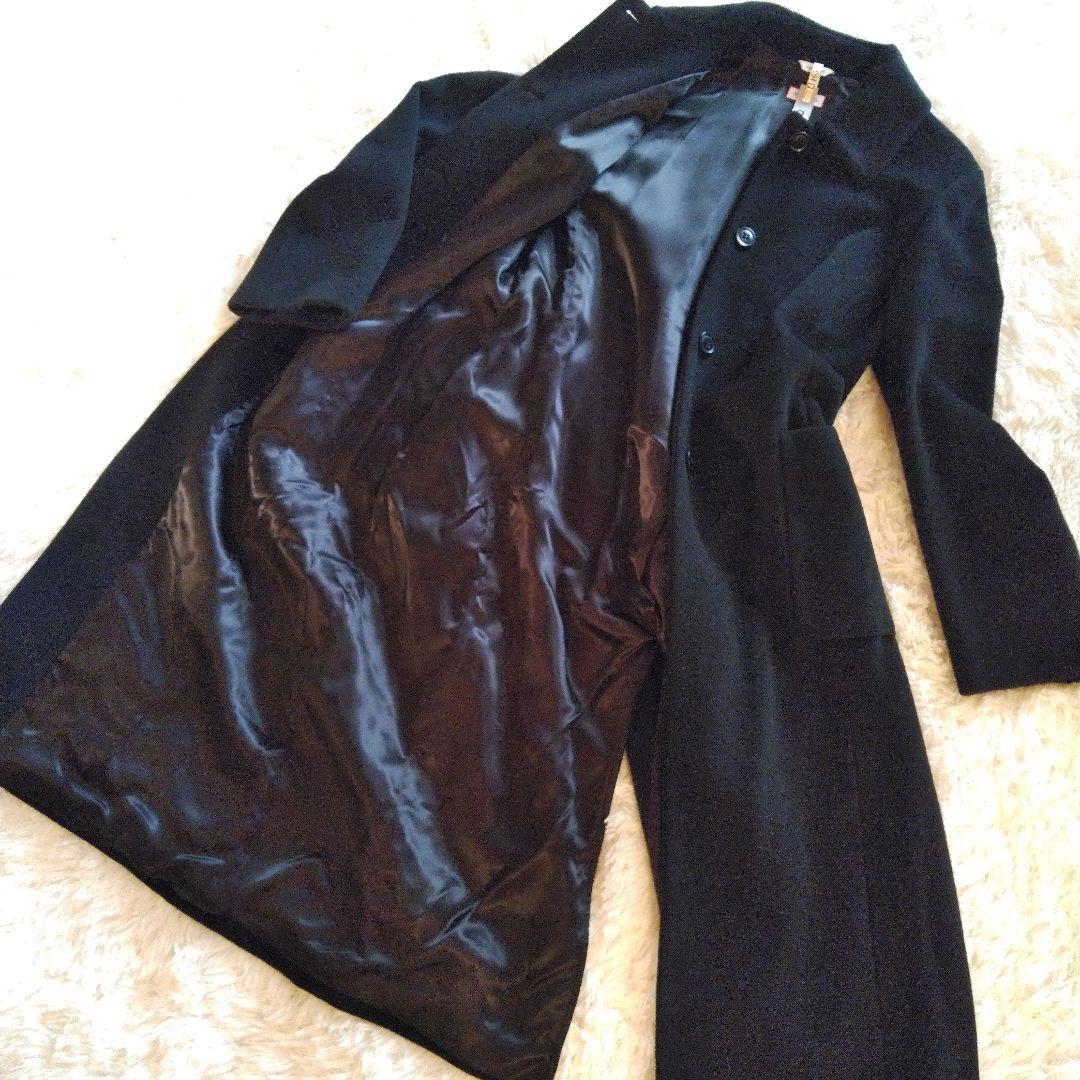 Max&Co　マックスアンドコー　ステンカラーコート　黒　アンゴラ混　ロング