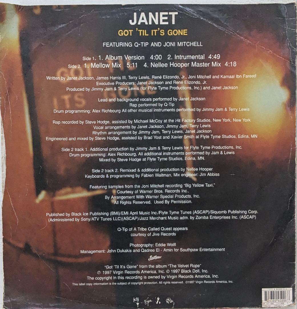 洋楽 JANET/ GOT 'TIL IT'S GONE