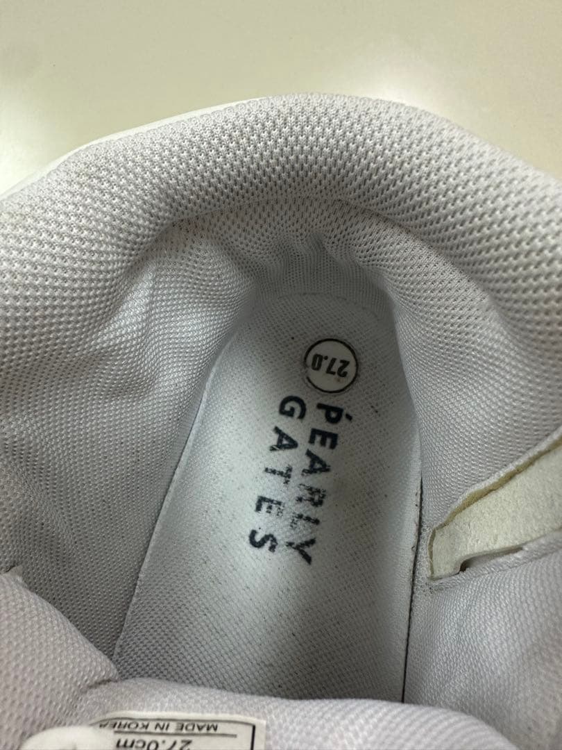 PEARLY GATES ホワイトハイカットゴルフシューズ　ホワイト27.0cm