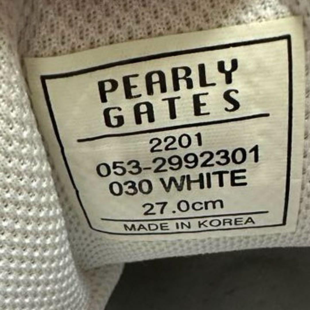 PEARLY GATES ホワイトハイカットゴルフシューズ　ホワイト27.0cm