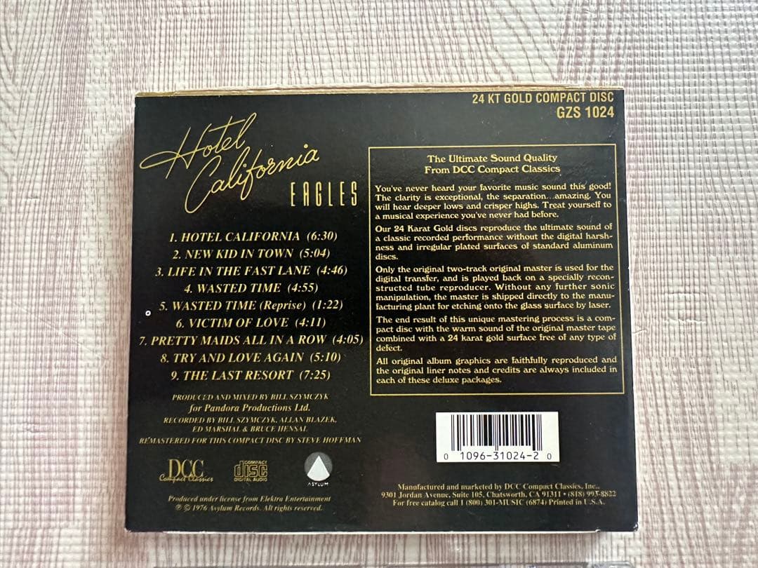EAGLES／ホテルカリフォルニア／イーグルス／24k GOLD CD