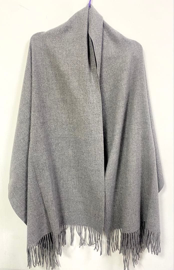 ジョンストンズ オブエルガン カシミヤ100％ 大判 ストール グレー