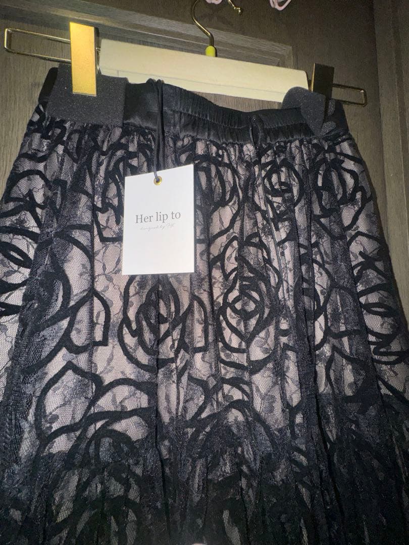 スカート herlipto rose lace tiered skirt