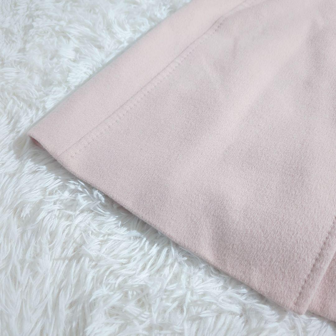 INED アンゴラ カシミア混 チェスターコート ファーストール付き ベルト